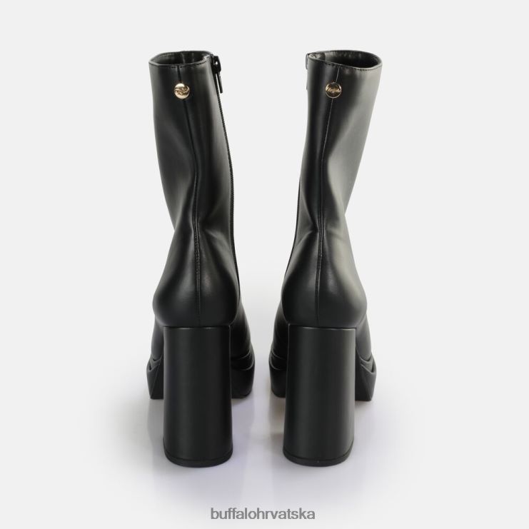 crno Buffalo svibanj zip boot mid ankle boot vegan |čizme TDD6T533